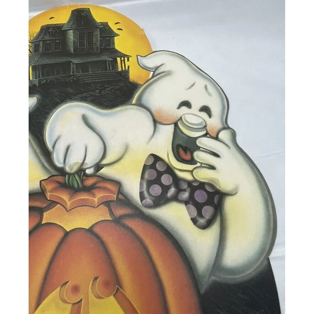 VINTAGE BEISTLE HALLOWEEN GHOST DIE CUT CARDSTOCK DECORATION